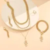 Necklace Earrings Set Serpentine Jewelry Four-piece Creative Wedding Ring Earring Bracelet Wholesale