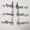 6 Pièces 3L 3R Accordeurs de Cordes de Verrouillage de Guitare Chevilles de Clé de Réglage de Verrouillage Têtes de Machine Pièces de Rechange pour Guitares Folk Électriques ou Acoustiques de Style ST TL Nickel