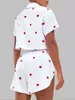 Dames Nachtkleding Restve Print Pyjama Voor Dames 2-delige sets Korte mouw Homewear Dames Casual Nachtkleding met shorts 2024 Lente