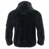 Manteau d'hiver Veste d'extérieur Couleur unie Thermique double face en daim Casual Veste de travail en polaire à capuche Abordable Brand New v4c2 #