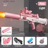 لعبة Gun Toys Brst Water Gun Electric LED FIRT FIRE SURPHING TOY TOUR AUTOMATION SUMPLICATY WATER BEATH PLAY TOY FOR KIDS BOYS Girls adual240327