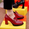 Escarpins de haute qualité pour femmes bout pointu couleur unie doux Non abrasif chaussures en cuir PU tempérament d'affaires talons de beauté 240312