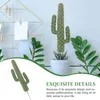 Fiori decorativi Modello di cactus Statua modellabile Decora ornamento di piante artificiali Desktop di cotone perlato piccolo