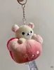 Rilakkuma bröd plysch nyckelchain korilakkuma björn kawaii söt väska nyckelringar anime nyckel kedja keyring flickor leksaker liten gåva 240321