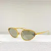 Lunettes de soleil 2024 Classique Cat Eye Alliage Femme Marque Designer Petit Cadre Lunettes de Soleil Femme Vintage Métal Oculos Feminino 538