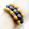 Beaded Strand Black Women Sorority Sigma Gamma Rho Society Metal Bead Charm Simation Pearl Elastic Bracelet Drop Delivery Jewelry Brac Otems