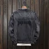 Herrenjacke Koreanischer Stil Streetwear Japanische Kleidung Lässige schwarze Demin-Jeans Lg-Ärmel zerrissene Löcher Designer-Oberbekleidung-Mantel J7Q6 #