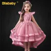 Girl's Dresses New Year Childrens Dresses for Girls Train Communion Gown Prom Kids Floral Eleghant Wedding Evening Ceremony Monsoon Dresses yq240327