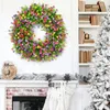 Decorative Flowers Plastic Plant Door Pendant Spring Summer Decoration Farmhouse Wreath Artificial Simulation Colorful Garland Charming Gift