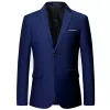 new listing luxury men's blazer large size 6XL Slim solid color jacket, fi busin banquet wedding dr jacket S-6XL W8d8#