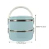 Dinnerware Double Layer Insulated Lunch Box Outdoor Bento Container 2 Tier Holder Portable Case Students Travel Office Lunchbox