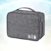 Sacs de rangement, sac de voyage, étui en Polyester pour câble de données, disque U, batterie externe, accessoires électroniques, appareils gadgets numériques (gris)