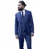 Fi Blu Abiti Da Uomo Per La Cerimonia Nuziale Slim Fit Intaglio Risvolto Smoking Dello Sposo Formale Busin Maschio Blazer Set Groomsmen Costume Homme y67y #