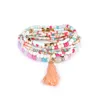 Braccialetti con ciondoli Bohemian Beach Mtilayer Perline di cristallo Braccialetti con nappe per le donne Regalo Bracciale da polso Mala Gioielli in consegna di consegna Bk Dhsi1