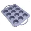 Baking Moulds Silicone Mousse Molds 12 Cup Dessert Round Shaped Chocolate Bakings Supplies Perfect Gift For Lover