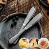 Knives Stainless Steel Butter Knife With Hole Cheese Dessert Cutter Tool Cutlery Kitchen Toast Bread Supplies