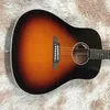 Акустическая электрогитара Sunburst-Gsn J45, верхняя дека из массива ели, инкрустация морским ушком, эквалайзер, бесплатная доставка