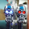 Schakelpookknop Handmatige versnellingspook Universeel Skull Head LED-lichtblauw Rood7674036