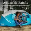 Tende e rifugi Tenda da campeggio con installazione istantanea 2/4 persone si monta in 10 secondi Pali preassemblati Parapioggia regolabile