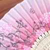 Dekoratif Figürinler Çin Japon İpek Katlanır Fan Ahşap Şey Klasik Dans Yüksek kaliteli püskül zarif kadın ev dekor sanat zanaat
