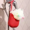 Kitchen Storage Silicone PVC Plastic Soap Dish Candy Colors Soft Sink Drain Rack Folding Snap Fastener Hanging Bag Bathroom