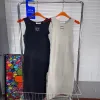 Designer Kvinnaklänningar stickade tyger Hem Split Fashion Casual Summer Women's Sexy Sport Slim Dresses