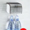 Houders Snelle wandmontage Badkamerrolpapierhouder Waterdichte plastic toiletpapierdoos