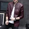 Mens Biker Leather Jacket 2023 Autumn New Men's Fi Trend Decorative Motorcycle Leather Coat Q1n8#