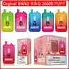 Original Bang King 25000 puffs 25K engångsångel Elektronisk cigarett förångare grossistpenna med 46 ml e-juice Dual Mesh 12 smaker