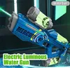 Gun Toys 2023 New Summer Water Gun Splash Joint High Voltage Continuous High Capacity Charging Automatic Water Absorbing Childrens Toys240327