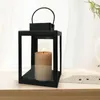 Candle Holders Lantern Metal Outdoor Decor Scene Hanging Exquisite Candleholder Delicate Wind Lamp Wrought Iron Home Ornament Light