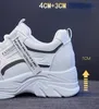 Wewnętrzna wysokość Sneaker Białe buty Sports Casual Running Trainers Damie Hidden Obcing But Sphoe Zapatillas de Deporte 240323