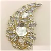 Pins broches 5 polegadas enorme tamanho elegante luxuoso mticolored strass cristal diamante grande presente broche 10 cores disponíveis drop dhqfx