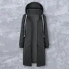 レディースジャケットサマーズ女性ポケットジッパーデザインロングラインパーカー2024フェムカジュアルロングスリーブコートと衣装のオーバーオール