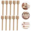 Spoons 10 Pcs Wooden Honey Stick Stirrers Kitchen Sticks Portable Coffee Stirring Container Rods