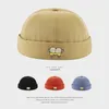 Berets Street Casual Cotton Docker Sailor Biker Hat Loop Beanie Brimless Cap för kvinnor män barn mode pumpa vintage beanies