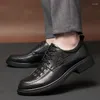 Casual Shoes Men Business Formal Genuine Leather Dress Office Male Breathable Footwear Big Size 47