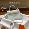 KY Tote Sacs de luxe en cuir luxueux sac à main Cross Border Sac Secondeneration Elephant Grey Premium Greatin Le cuir Womens Bag Mini Handsbag Have Logo HBWU