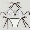 Kadın Mayo Seksi Bayanlar Avrupa ve Amerikan Ev Bikini Takım Yaz Renk Eşleşen Bandaj Göğüs Yedi Top Düşük Bel Üçgen Şort