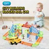 Railway Racing Track Set Education DIY Bend Flexibel Race Assembled Rail Smart Electronic Car Toys Gifts for Kids Boys 240313