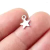 Encantos 20 pçs/saco aço inoxidável metal estrela em forma de pingentes para diy jóias descobertas acessórios de jóias