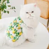 Vêtements d'été pour chiens, vêtements de princesse pour animaux de compagnie, robe de mariée de luxe, jupe de chiot imprimée, mignon chat doux Chihuahua