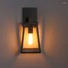 Настенный светильник Стеклянный ящик Лофт Американский промышленный Ретро Балкон Коридор Кабинет На открытом воздухе