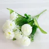 Decorative Flowers Hydrangea Fake Silk Simulation Ball Chrysanthemum Small Handle Bouquet Home Wedding Project Decoration