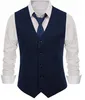 men's Herringbe Suit Vest V Neck Wool Vest Casual Formal Single Breasted Busin Groomsmen Wedding Party Sleevel Tank Top 39jC#