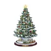 Décorations de Noël Autocollants de fenêtre d'arbre Rotation Scpture Train Décoration Hiver Ameublement 2023 Navidad Drop Livraison Jardin Dhd4V