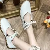 Buty swobodne kobiety singiel 2024 Spring Sofe Sole Non-Slip Oxfords Flat Comfort Lace Up Light Woman Walking