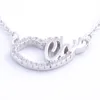 ペンダントPEKURR 925 STERLING SILVER CZ HOLLOW SEXY LIPS LETTRE WOMEN FOR WOMEN PANDENTS GEOMETRIC CHOKER JEWELRYギフト