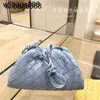 Bottegvenetas Pouch Designer-Handtaschen Mini Woven Cloud Bag Echter Kauf von Single Shoulder Diagonal Leather 6np0