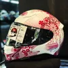 AA Designer Capacete Capacetes Moto Shoie Z7 Capacete de motocicleta atraindo riqueza Capacete de gato personalizado destacável carro de corrida de alta beleza tendência unissex UDPM